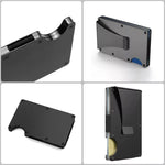 Un-branded men’s minimalist Wallet Black money clip RFID blocking