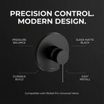 Riobel Pro Conik Pressure Balance Valve Trim (TCO71BK) - Black