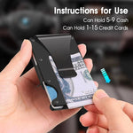 Un-branded men’s minimalist Wallet Black money clip RFID blocking