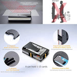 Un-branded men’s minimalist Wallet Black money clip RFID blocking