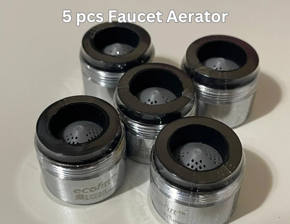 Bathroom and Kitchen Faucet Aerator, with Filter and Reduces Noise  - 5 pcs